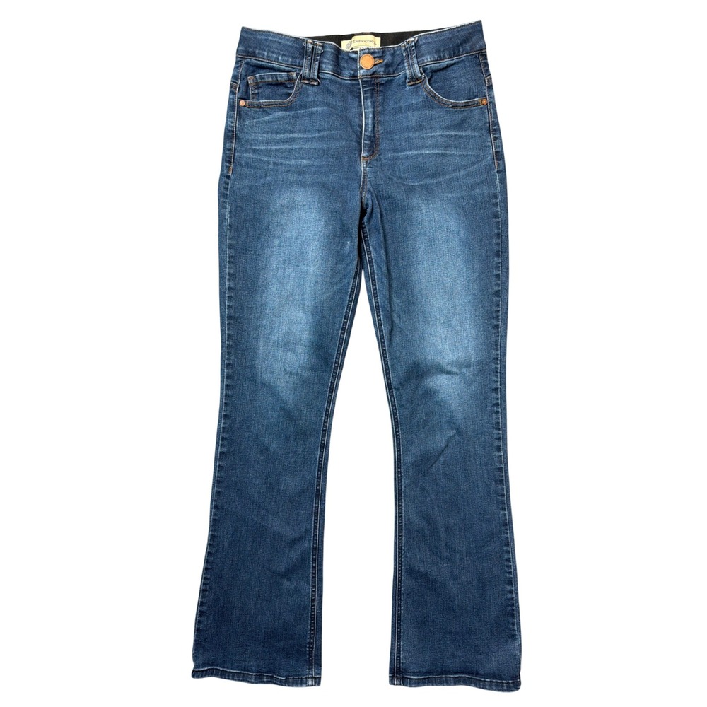 Democracy Jeans Womens 10 B2479KEIHXX Blue Ab Technology Bootcut Stretch Denim